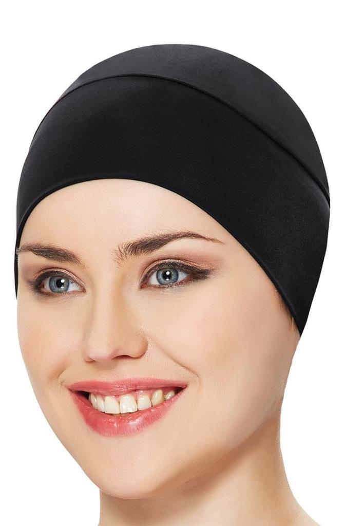 Adasea Düz Siyah Tesettür Mayo Bonesi Adasea Düz Siyah Tesettür Mayo Bonesi