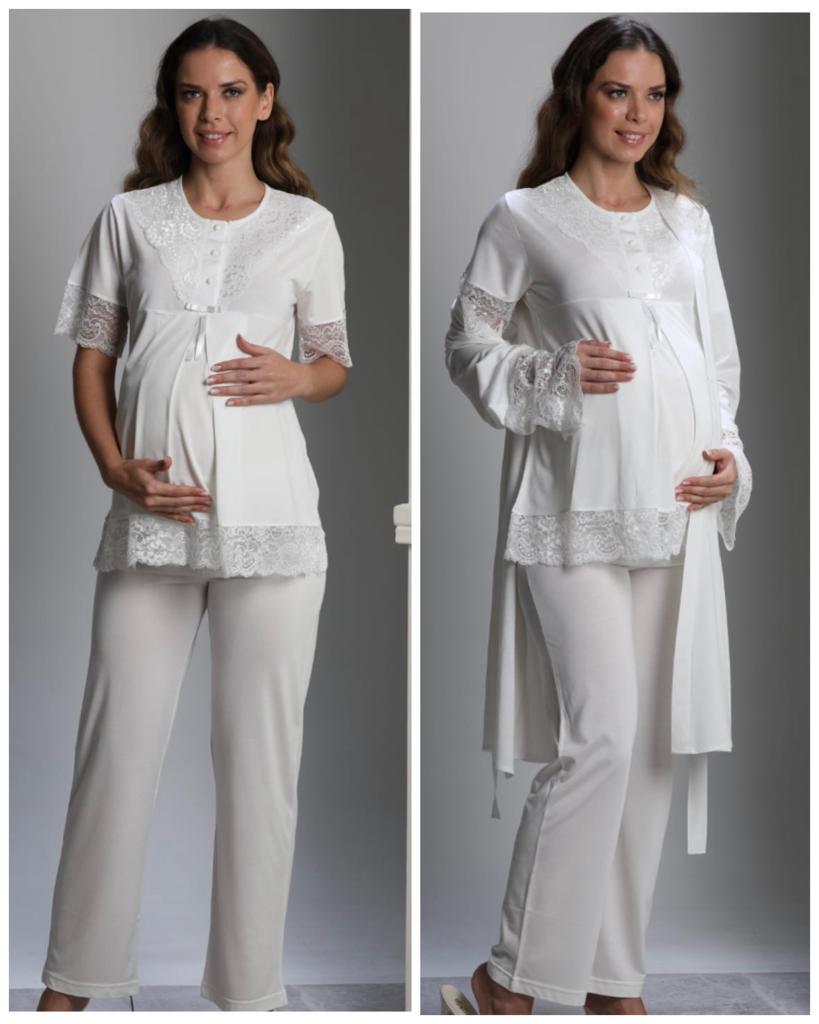 BirolGaye 2110 Hamile Lohusa 3 Lü Pijama Sabahlık Tk BirolGaye 2110 Hamile Lohusa 3 Lü Pijama Sabahlık Tk