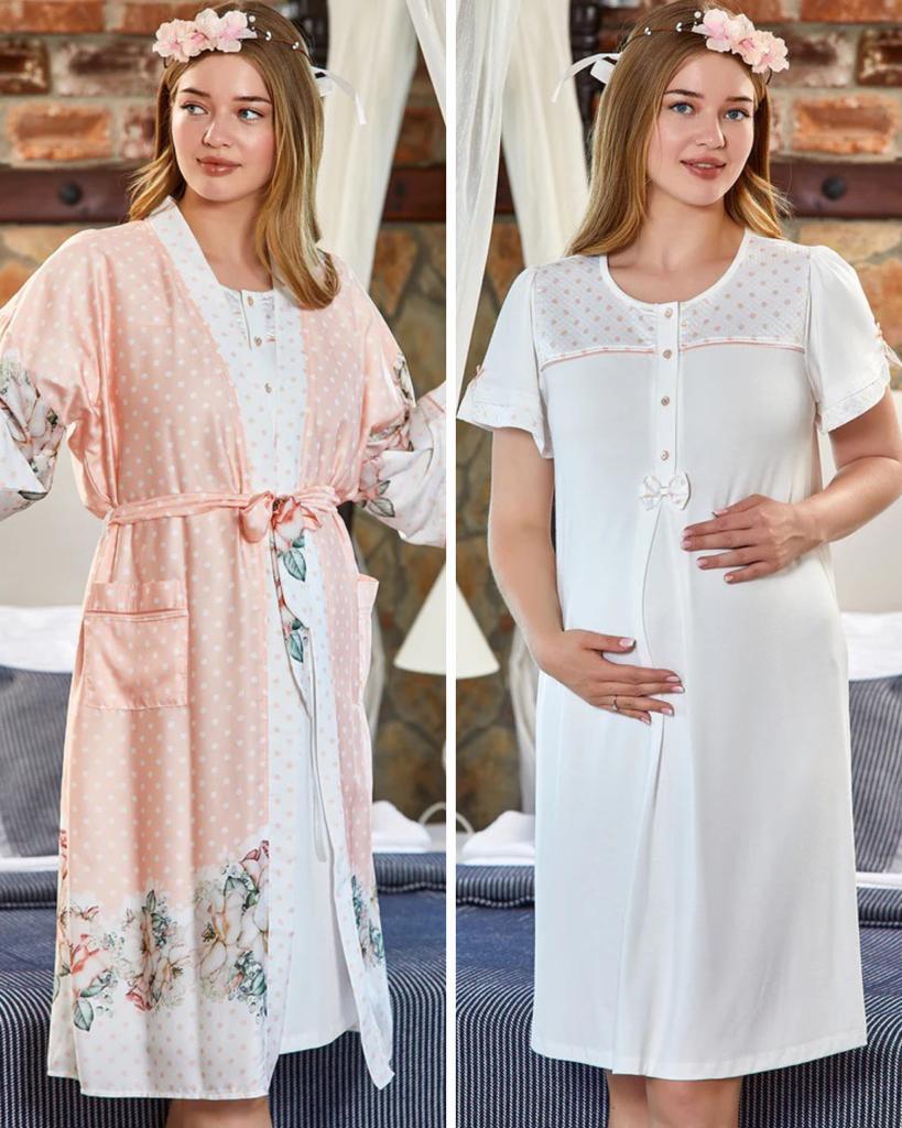 Cossy By Aqua 23170-23172 Pudra Hamile Lohusa Gecelik Sabahlık Tk Cossy By Aqua 23170-23172 Pudra Hamile Lohusa Gecelik Sabahlık Tk