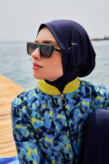 Haşema Esila Lacivert Mia Jileli Tam Tesettür Mayo Üstü Haşema Esila Lacivert Mia Jileli Tam Tesettür Mayo Üstü