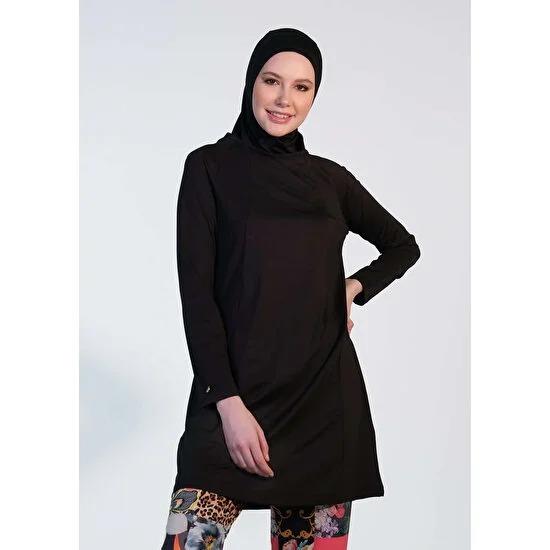 Mayovera Siyah Spor Düz Tek Kapalı Mayo Üstü Mayovera Siyah Spor Düz Tek Kapalı Mayo Üstü
