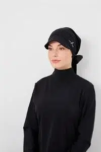  VİZÖR SİYAH EŞARP YAZ YENİ SEZON TESETTÜR MAYO BONESİ